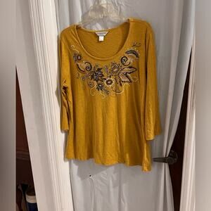 Christopher and banks hold beaded floral top size pxl